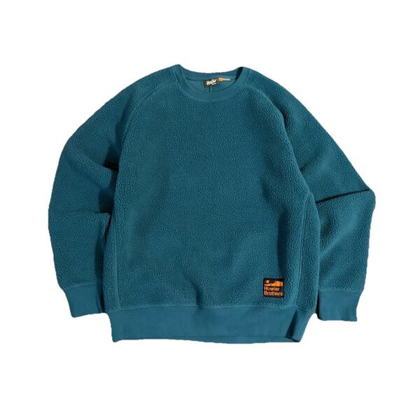 Howler Brothers ‘Eleos’ High Pile Fleece Crewneck Sweatshirt Large Bluewing - Picture 1 of 5